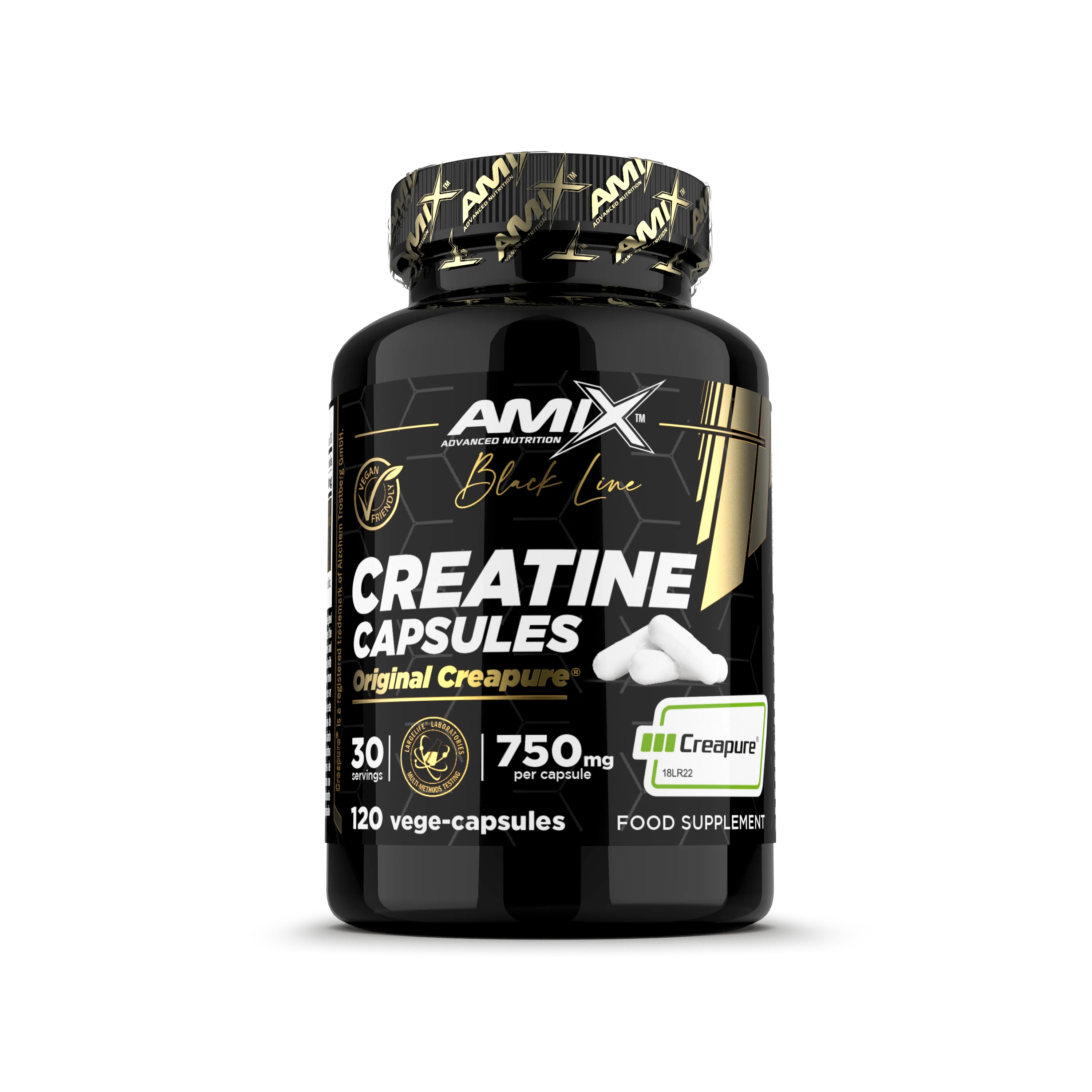 Creatina Creapure® en cápsulas – Black Line