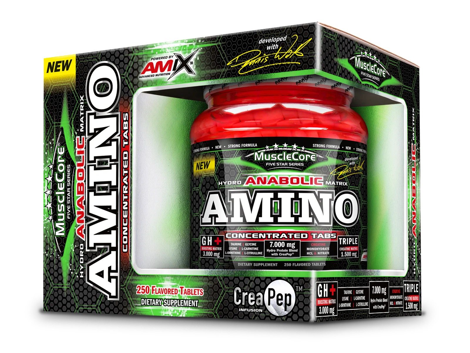 Anabolic Amino with CreaPep 250 tabs – Musclecore™