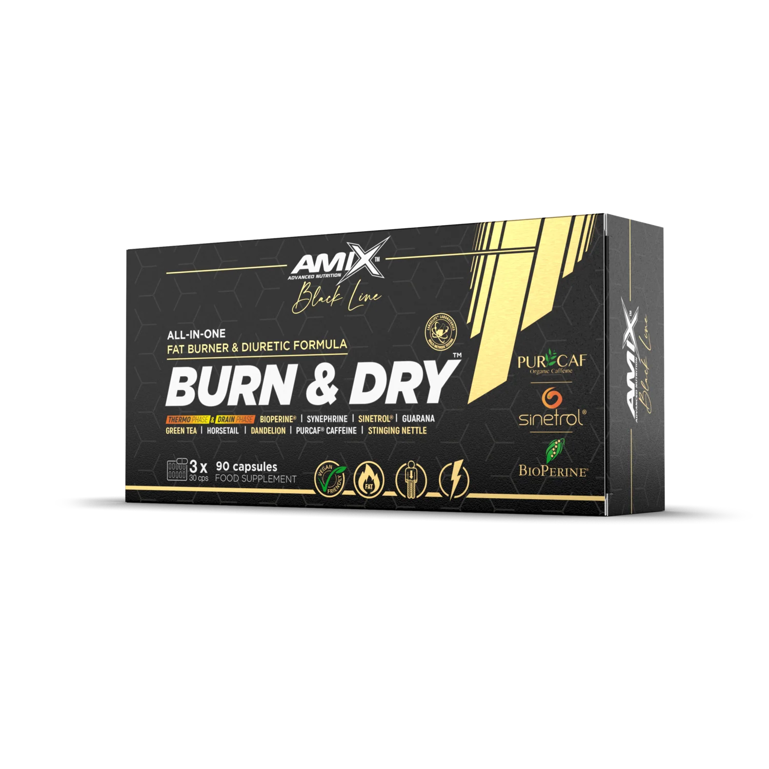 Termogénico Burn&Dry 90 caps – Black Line