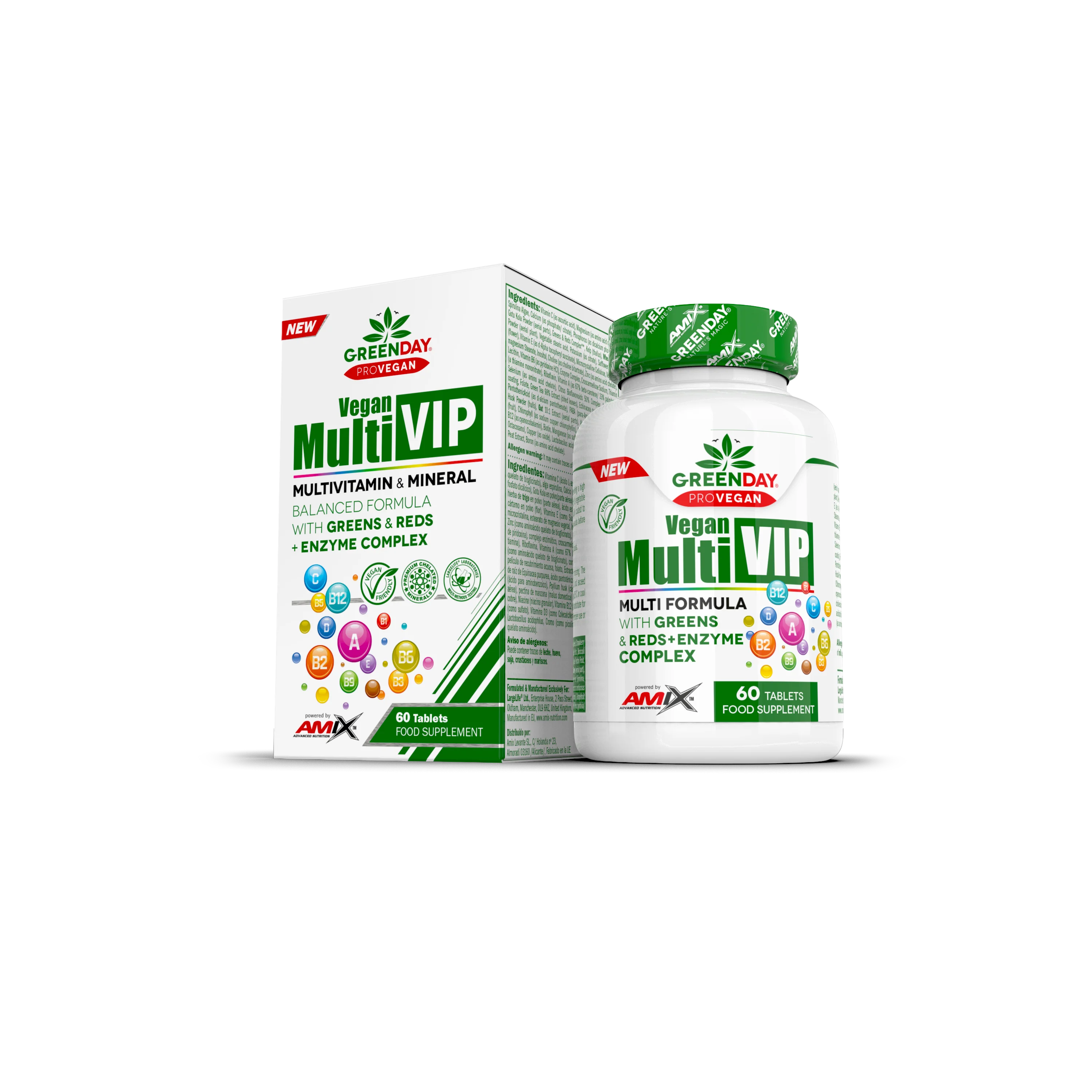 Mutivitamínico ProVegan Multi VIP 60 tab - Greenday®