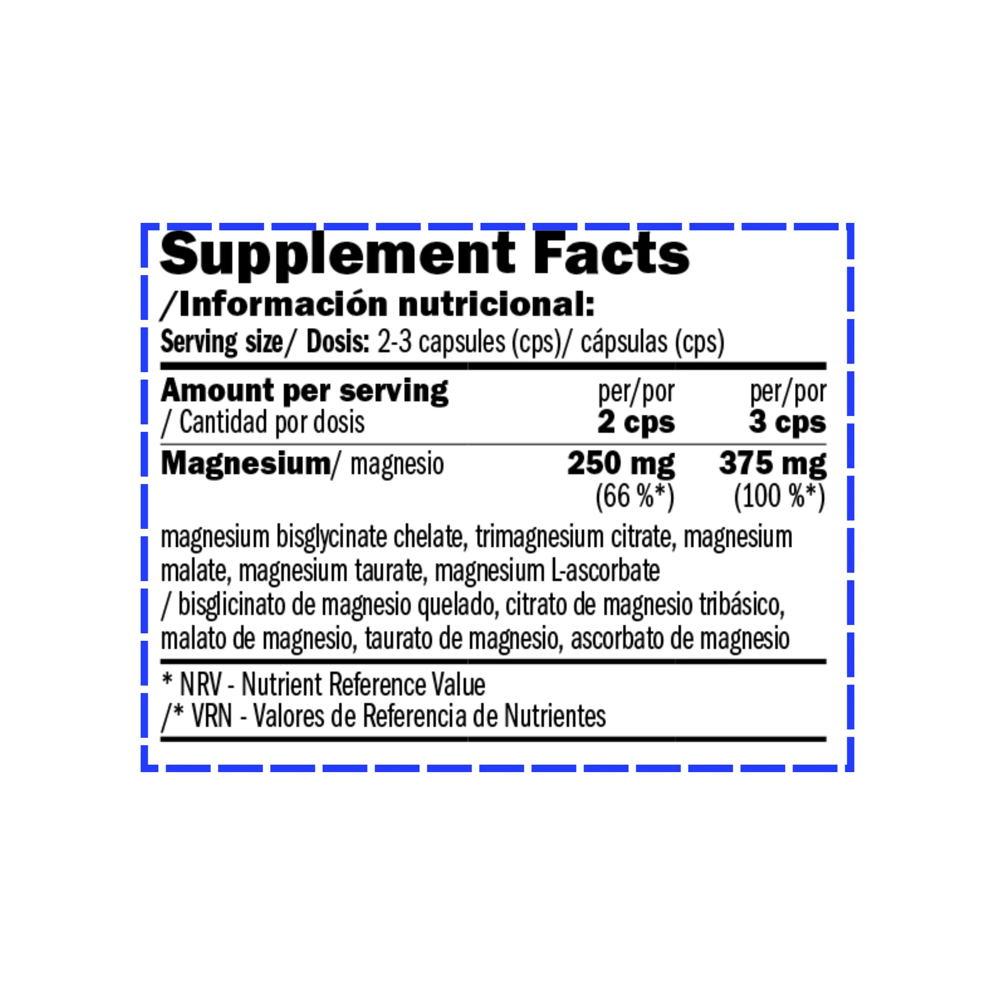 Magnesio 5 Complex 90 caps - AMIX Performance - Image 3