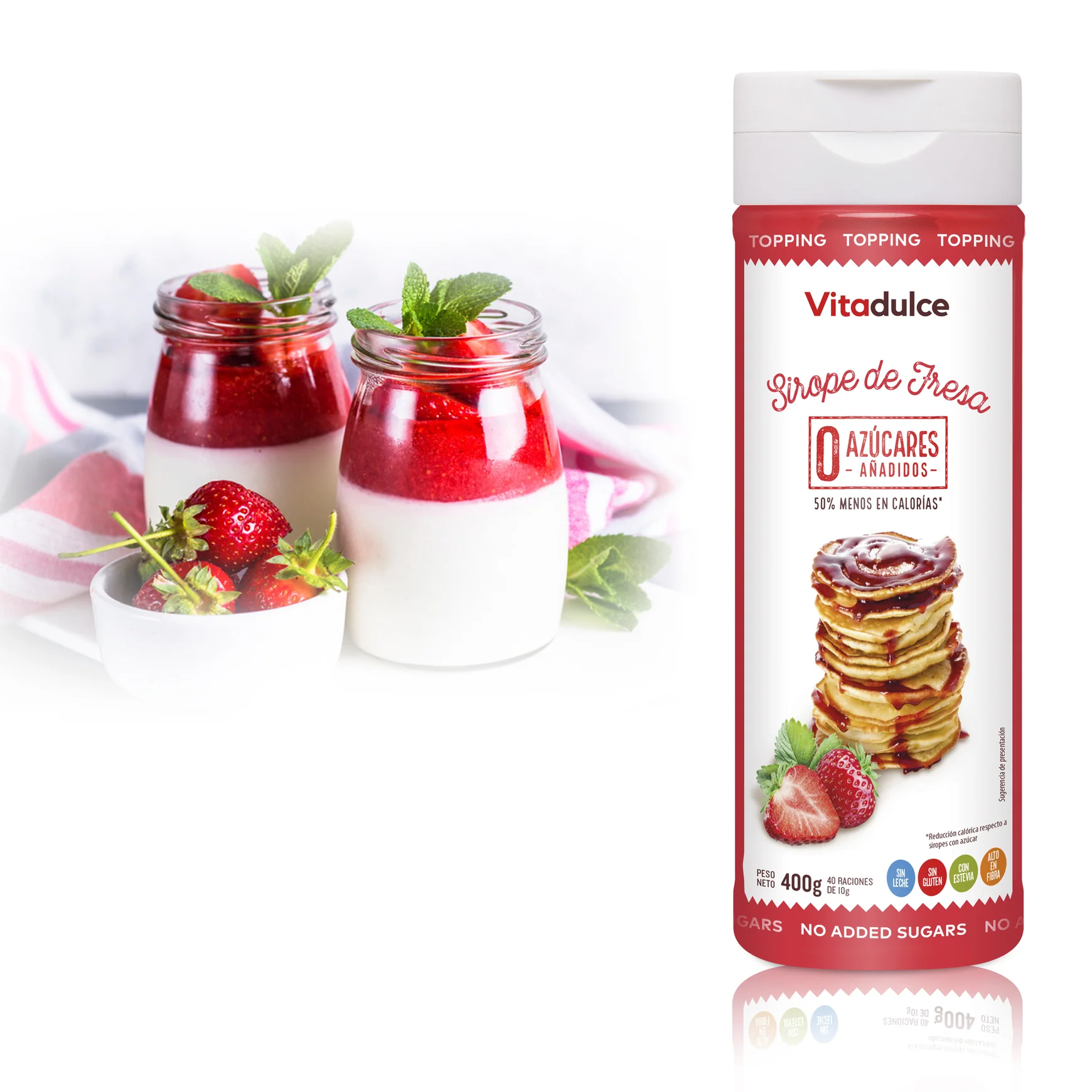 SIROPE DE FRESA 400 GR VITADULCE - Image 3