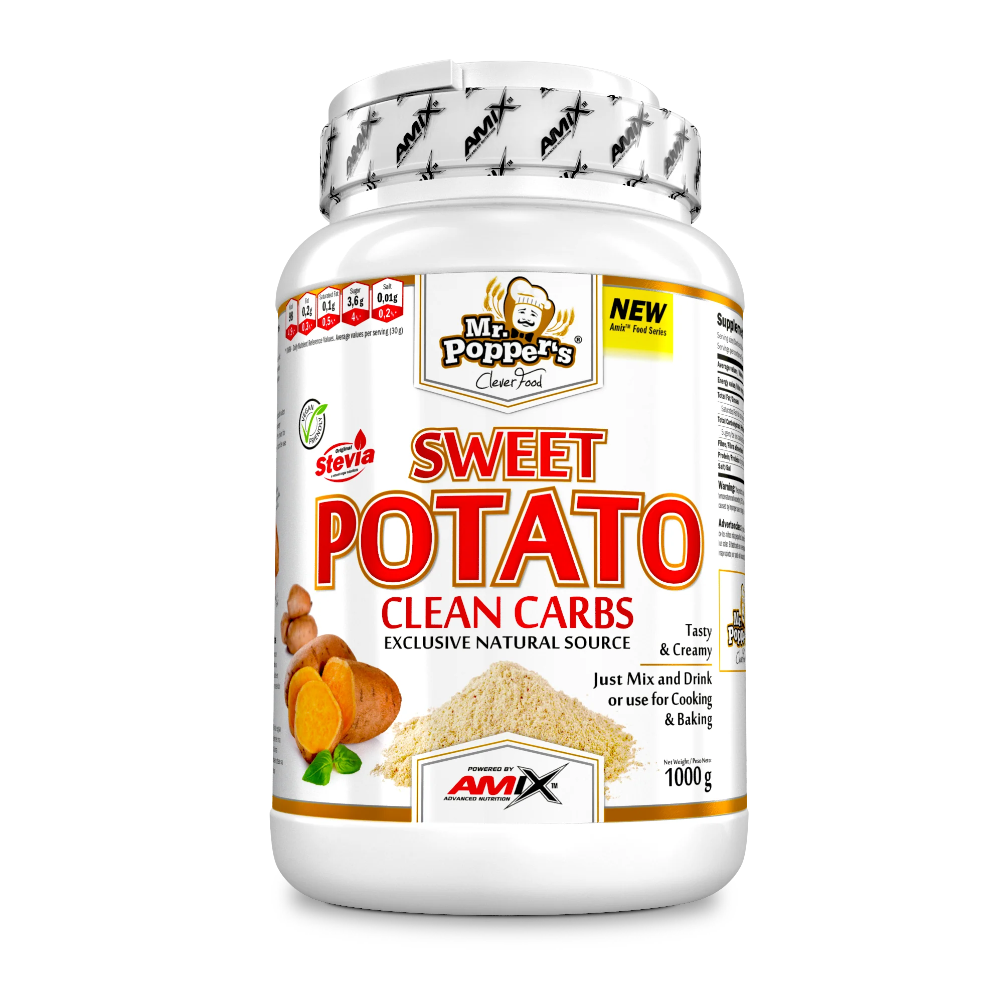 Carbohidratos Sweet Potato Clean Carbs 1kg - Mr.Popper‘s®