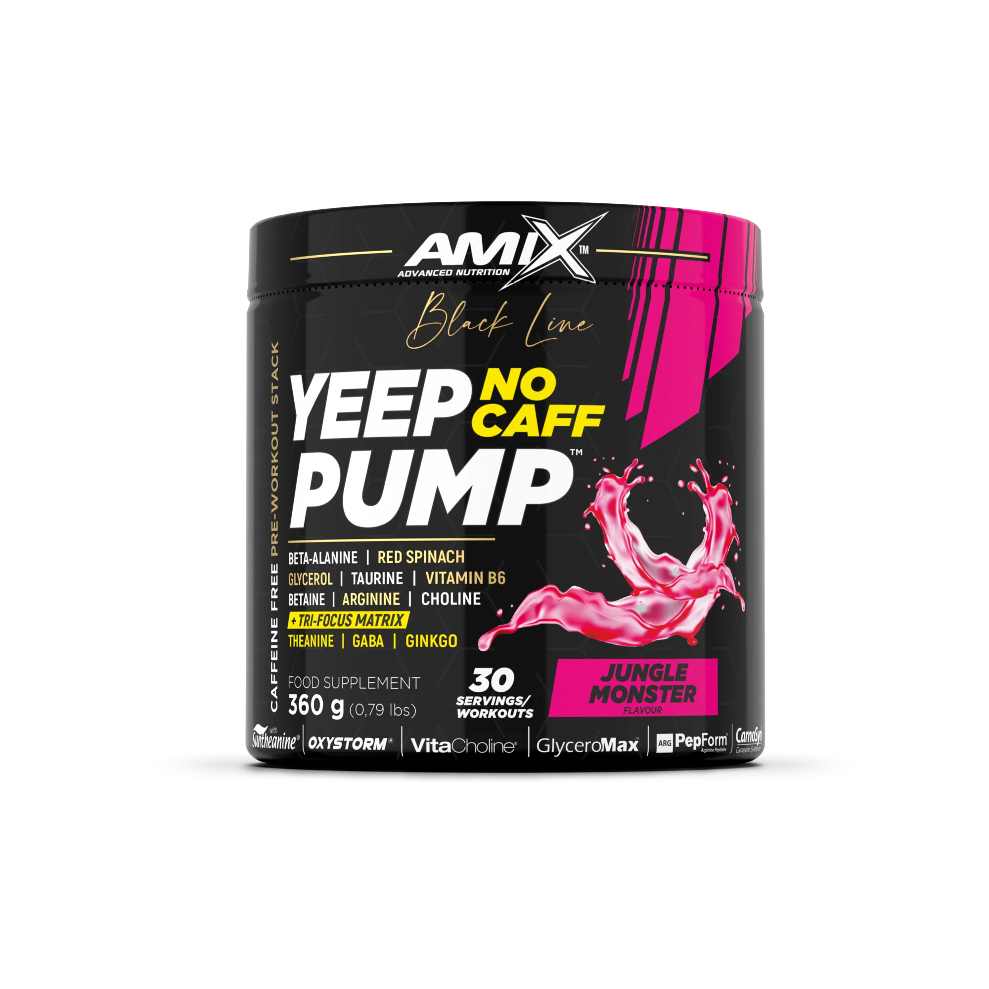 Pre-entreno Yeep Pump Sin Cafeína 360gr – Black Line