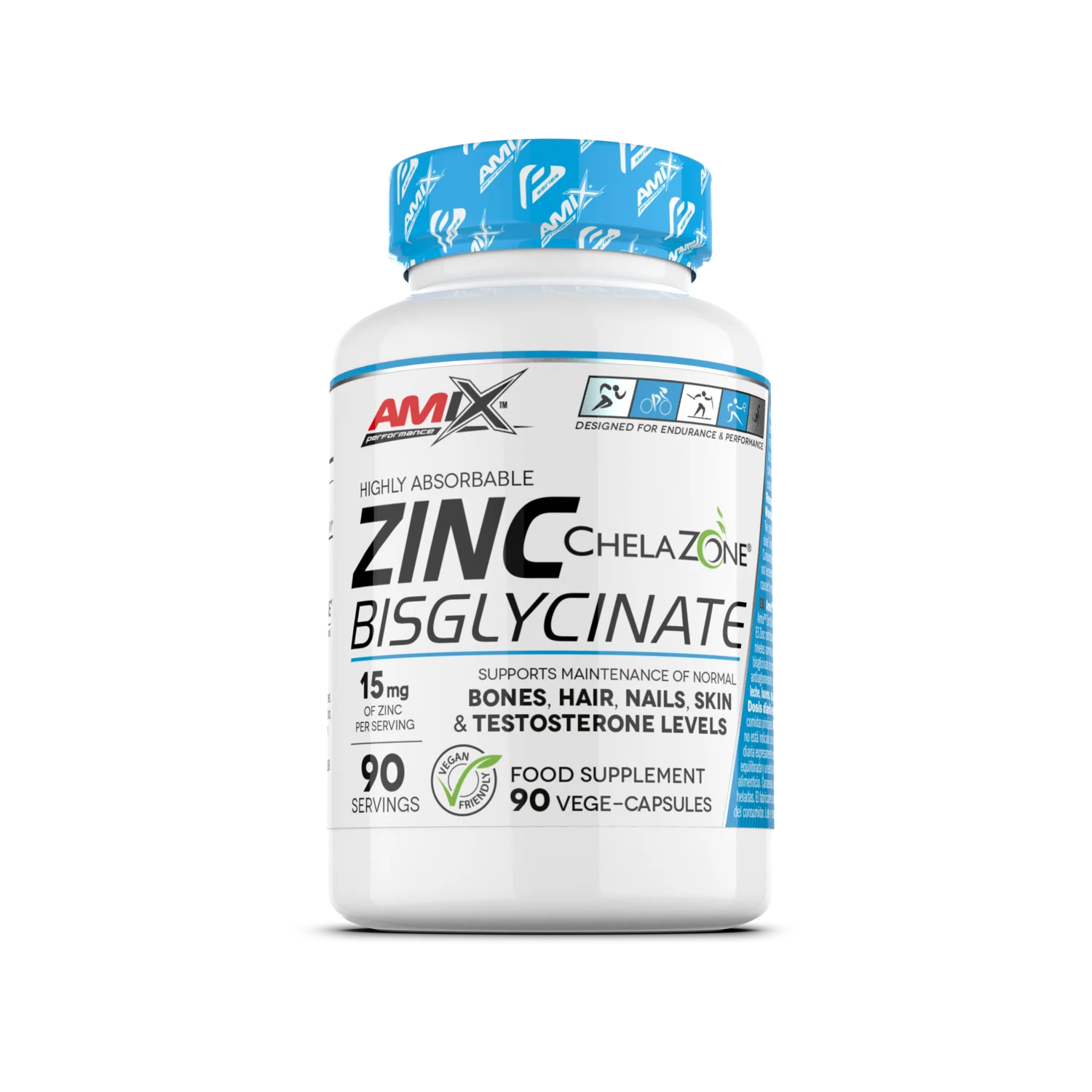 Bisglicinato de Zinc 90 vcaps - Amix Performance